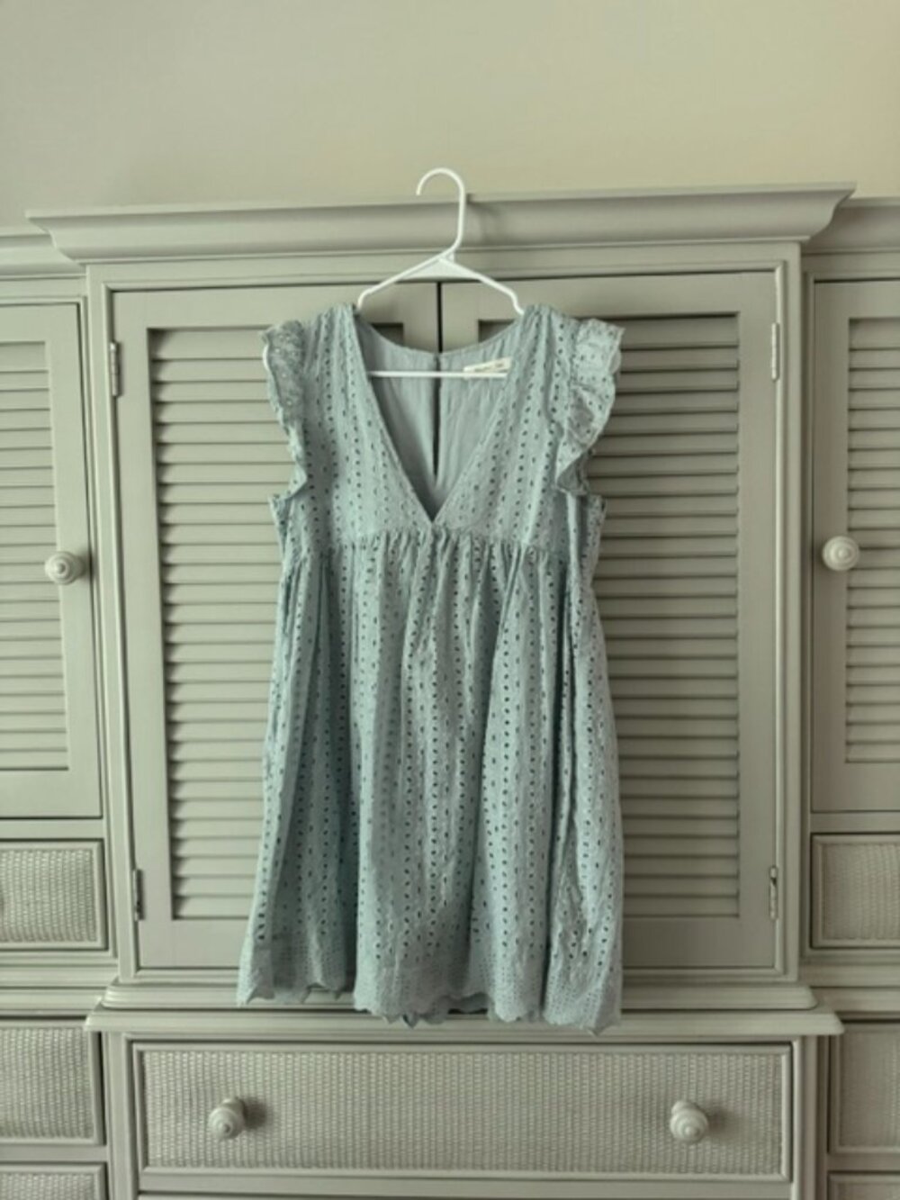 Mustard Seed Blue Eyelet Dress Size S